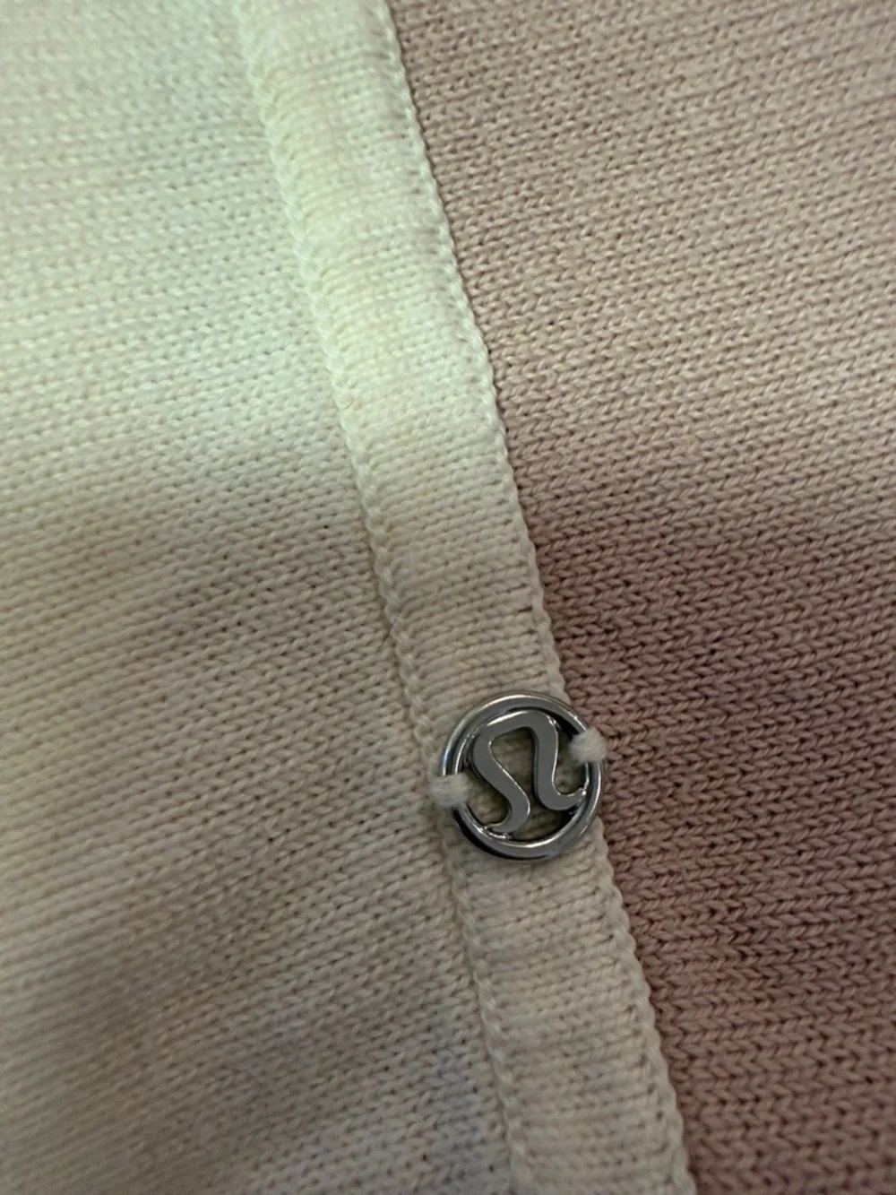 Lululemon knit infinity scarf , pink/cream